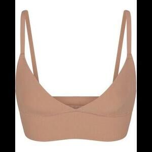 Skims Fits Everybody Triangle Longline Bralette in Sienna